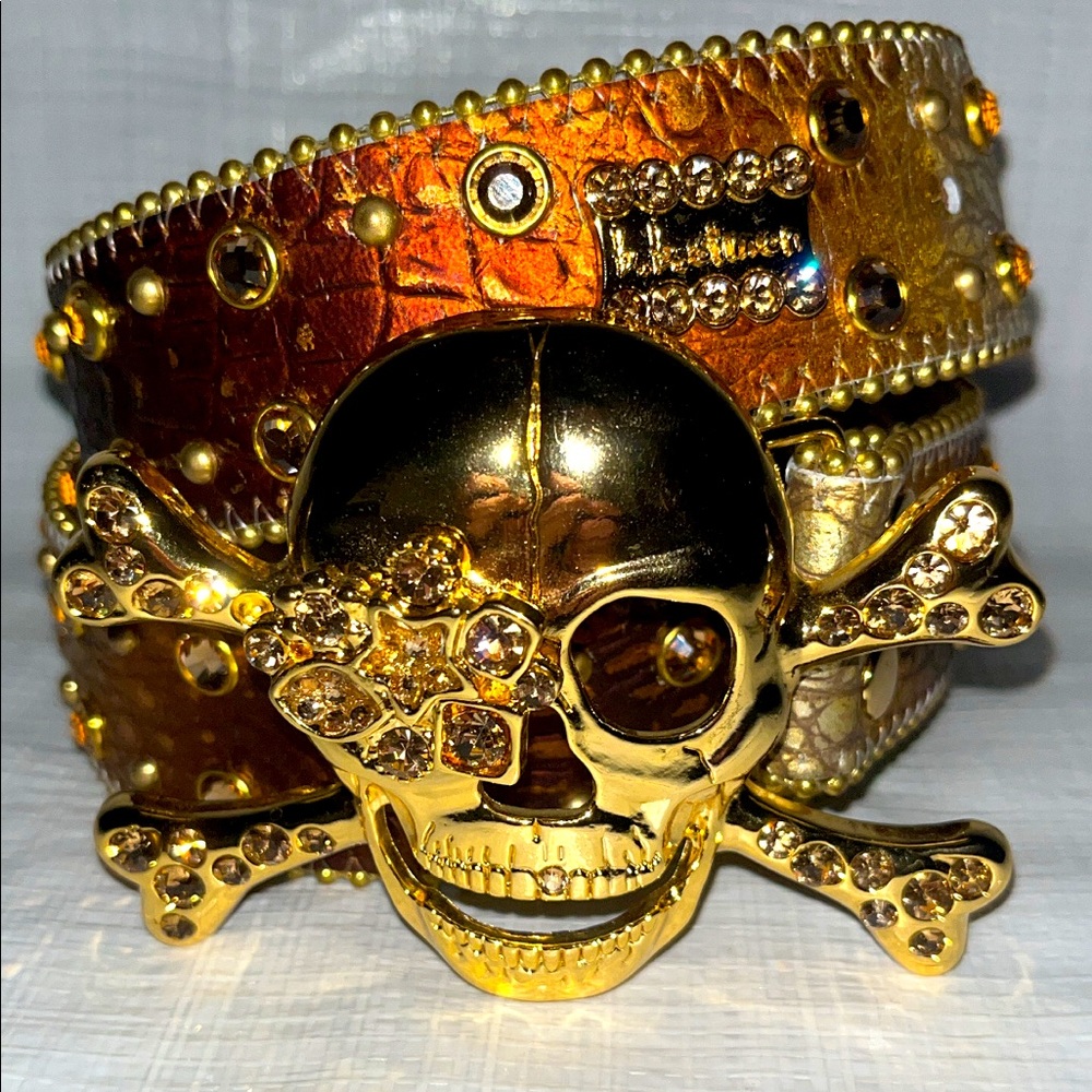 **SOLD** bb Simon Murder Skull Swarovski Belt
